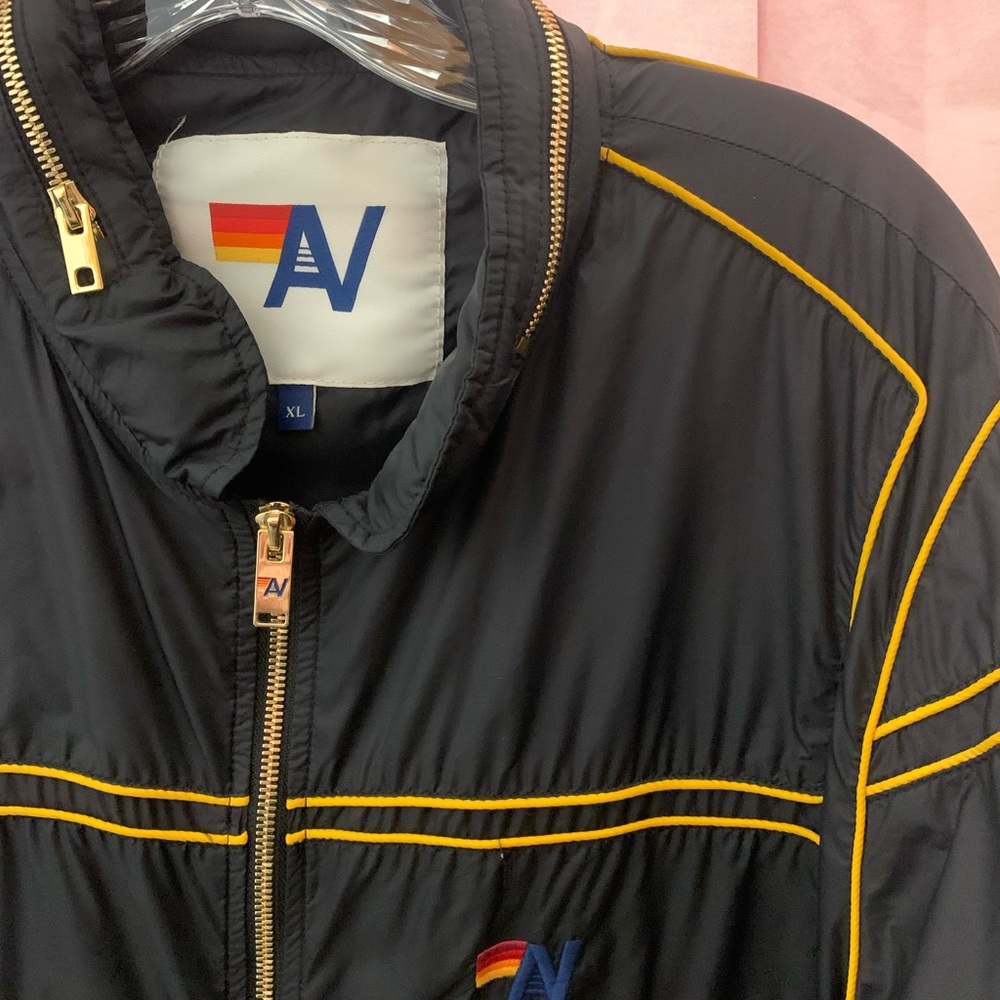 Aviator nation black racer jacket mens size XL